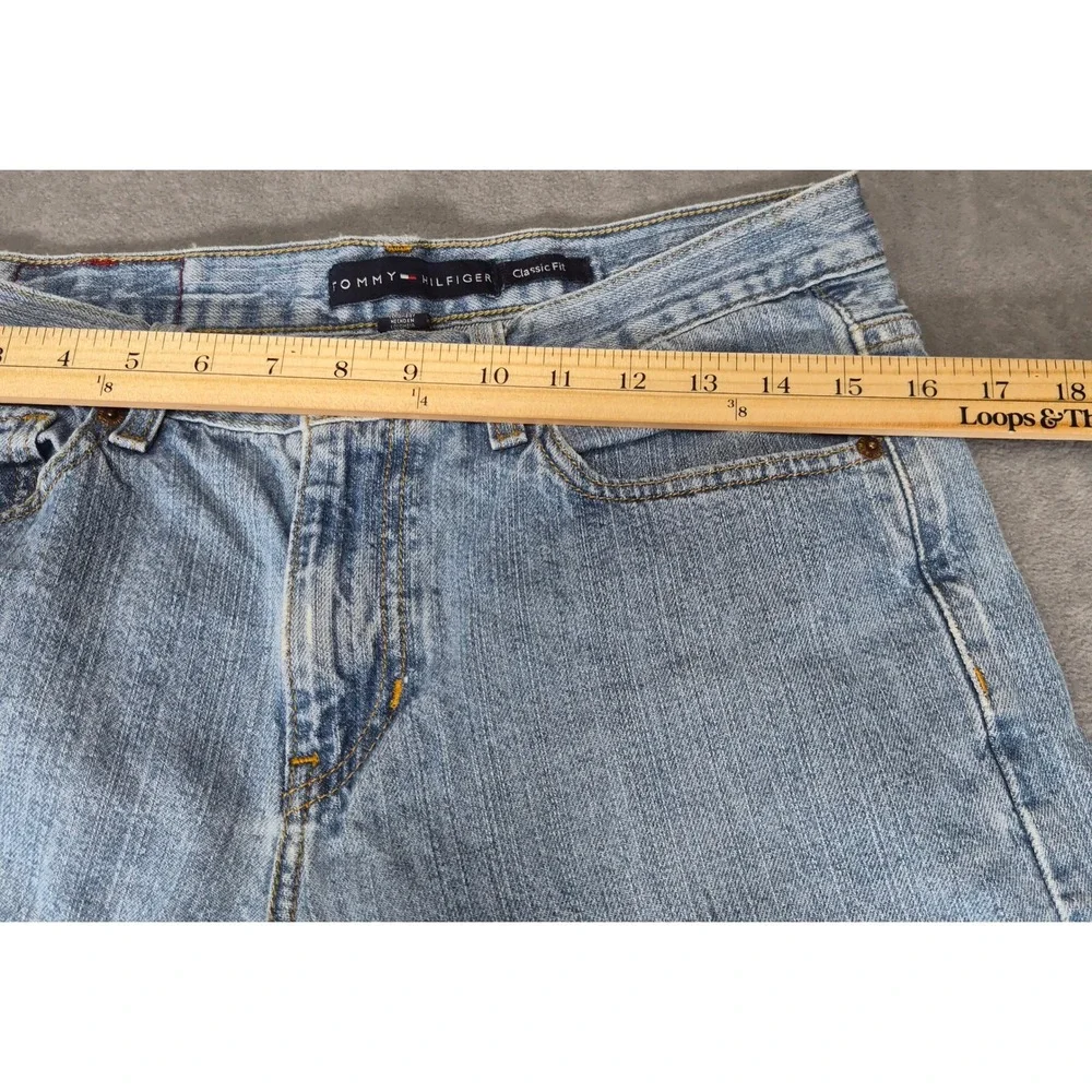 Tommy Hilfiger Mens Vintage Classic Fit Light Wash Straight Leg Jeans 30x32